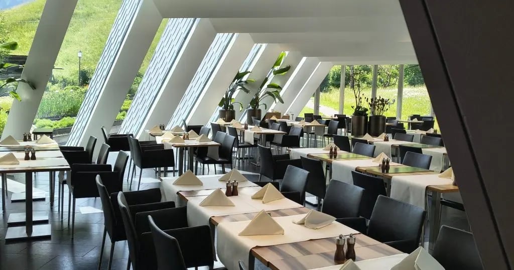 Lodge Hof Weissbad, at the table